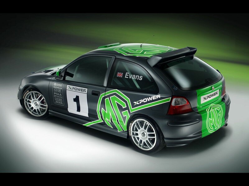 MG racing car with green livery