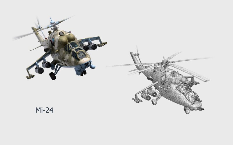 Mi-24 helicopter models