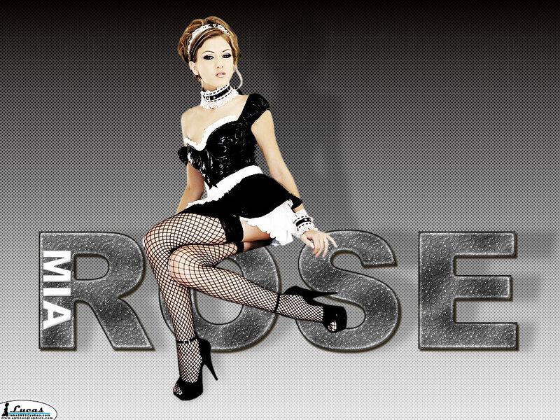 Mia Rose in a maid outfit