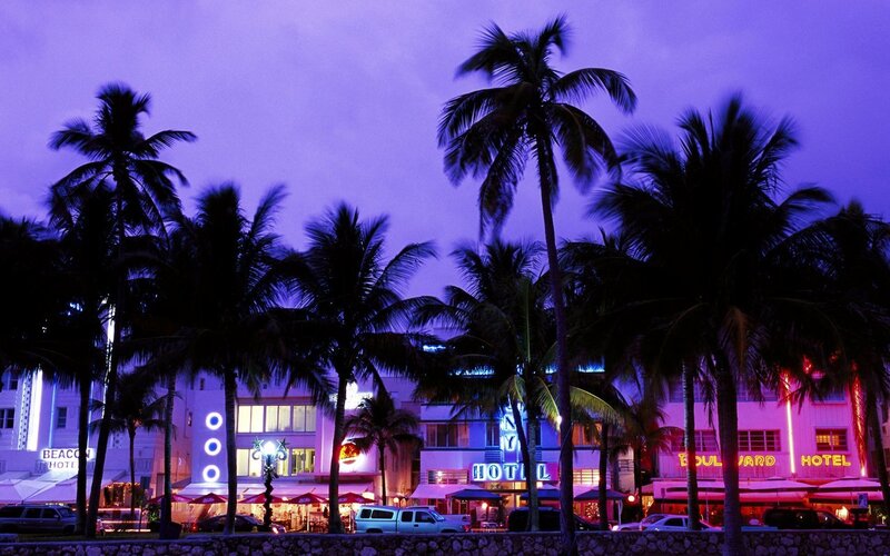 Miami Beach at dusk