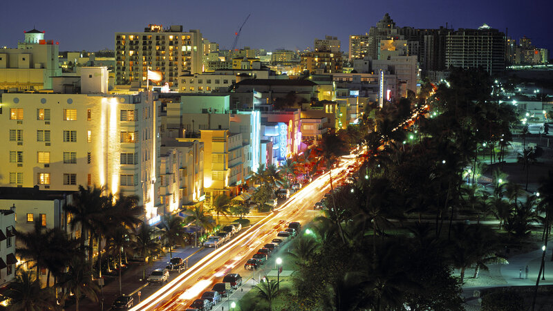 Miami Beach at Night — Yellow