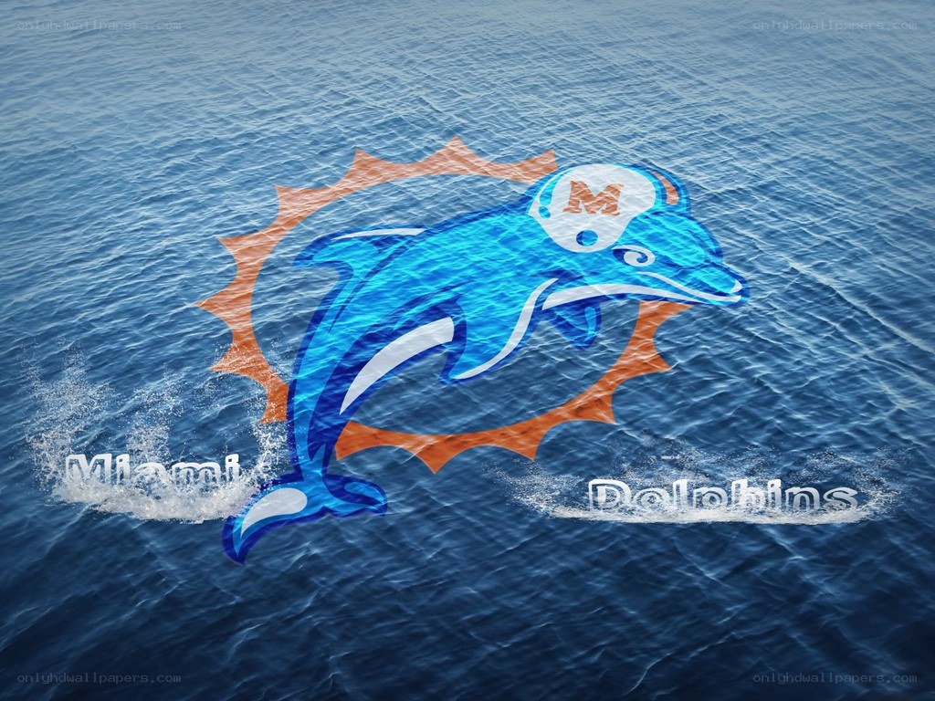 Miami Dolphins logo on water