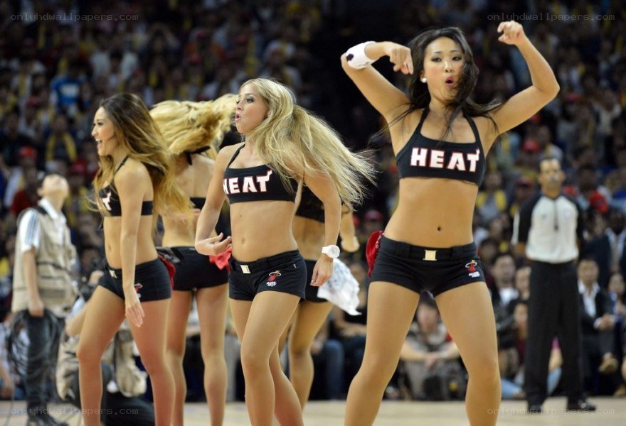 Miami Heat dancers performing