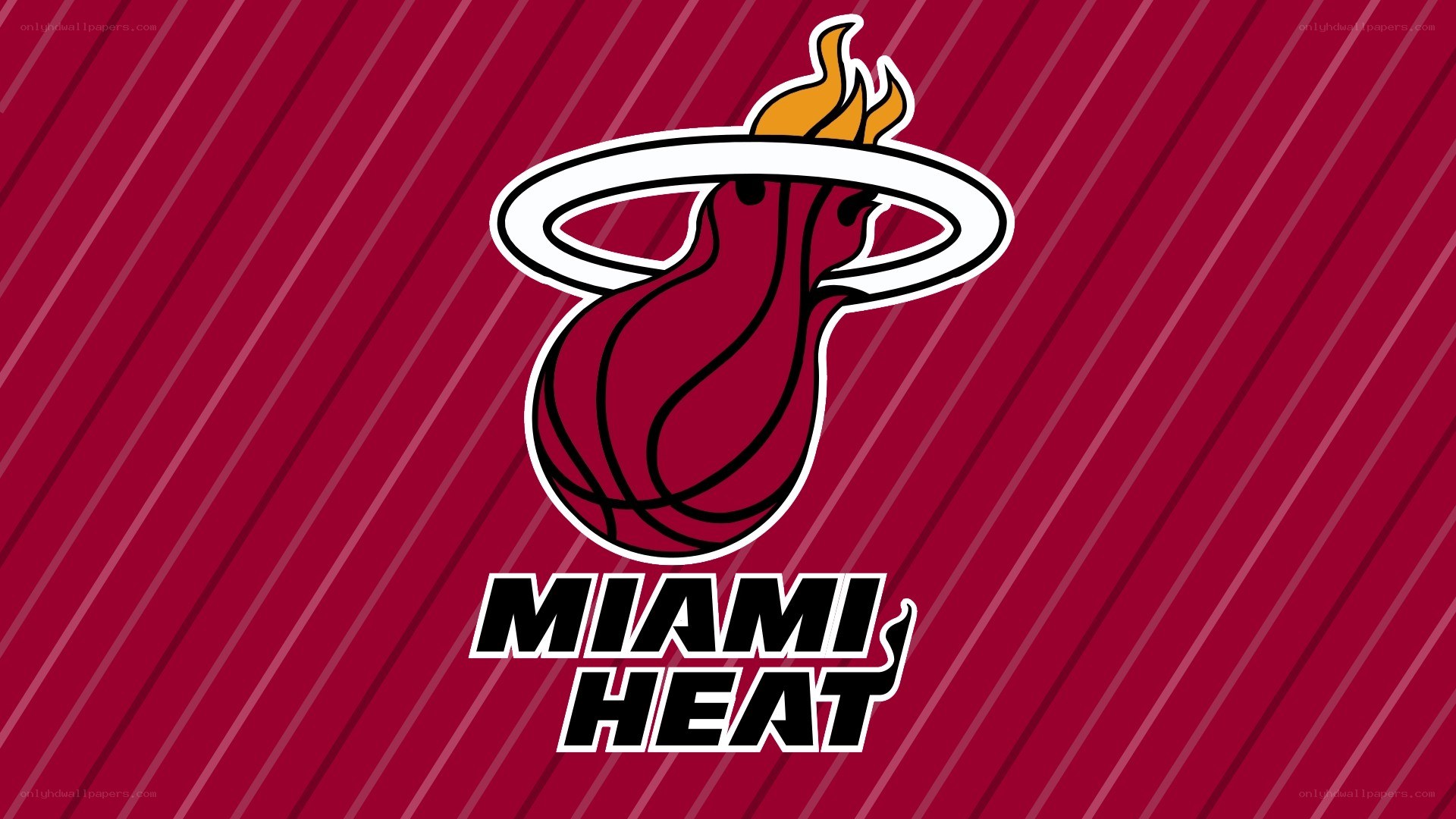 Miami Heat logo on red background