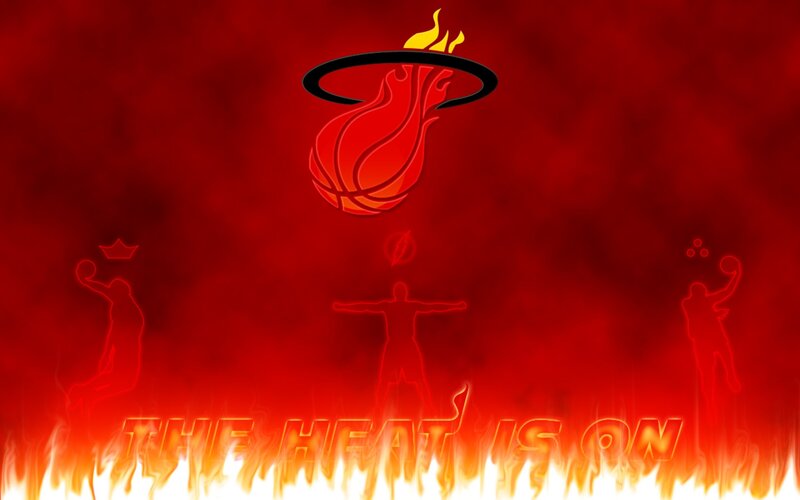 Miami Heat Logo — Red, Dramatic, Digital Art