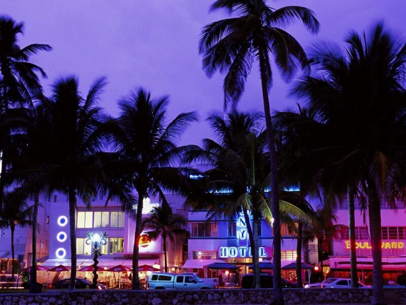 Miami Hotel at Night