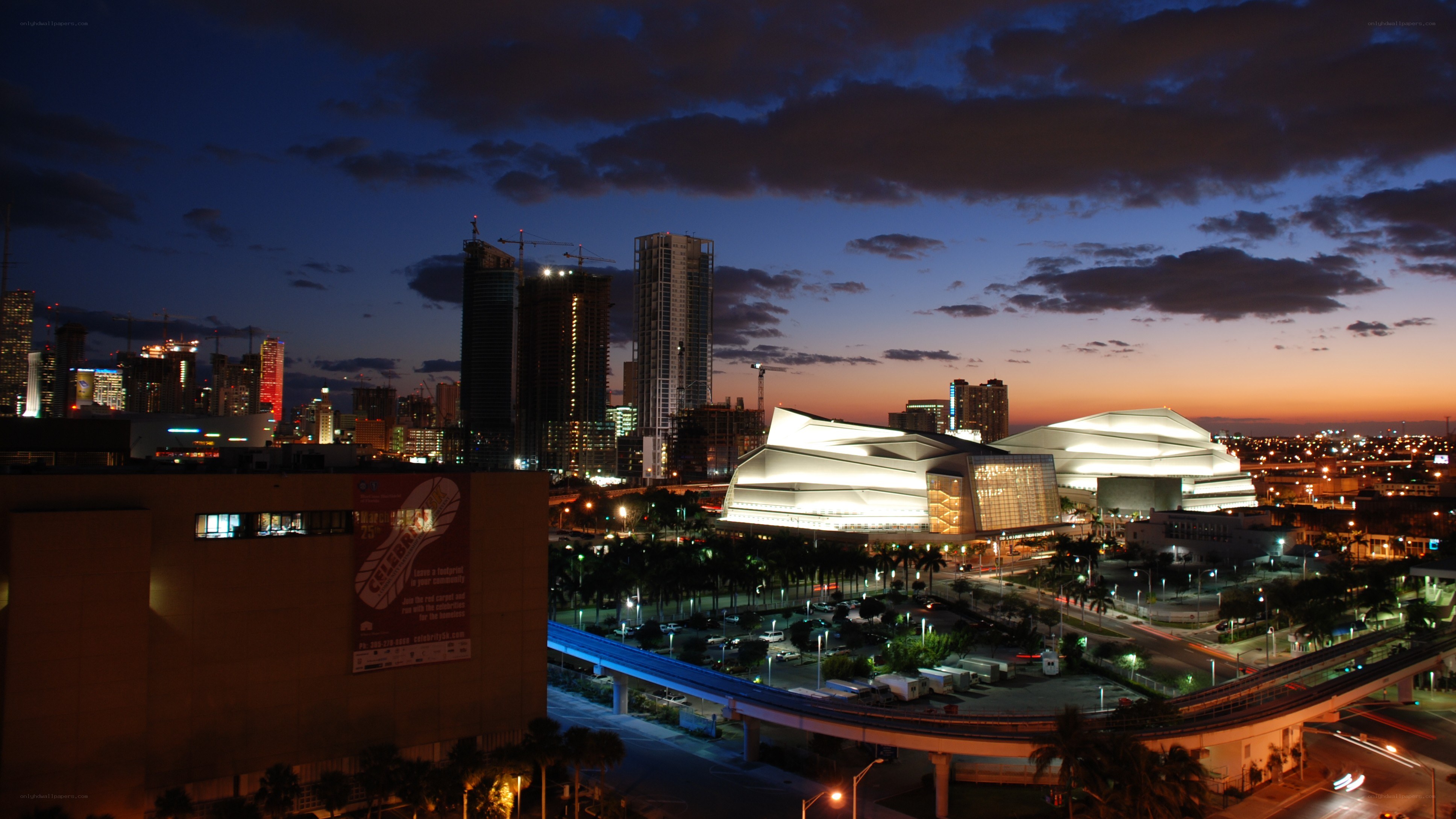 Miami skyline at dusk