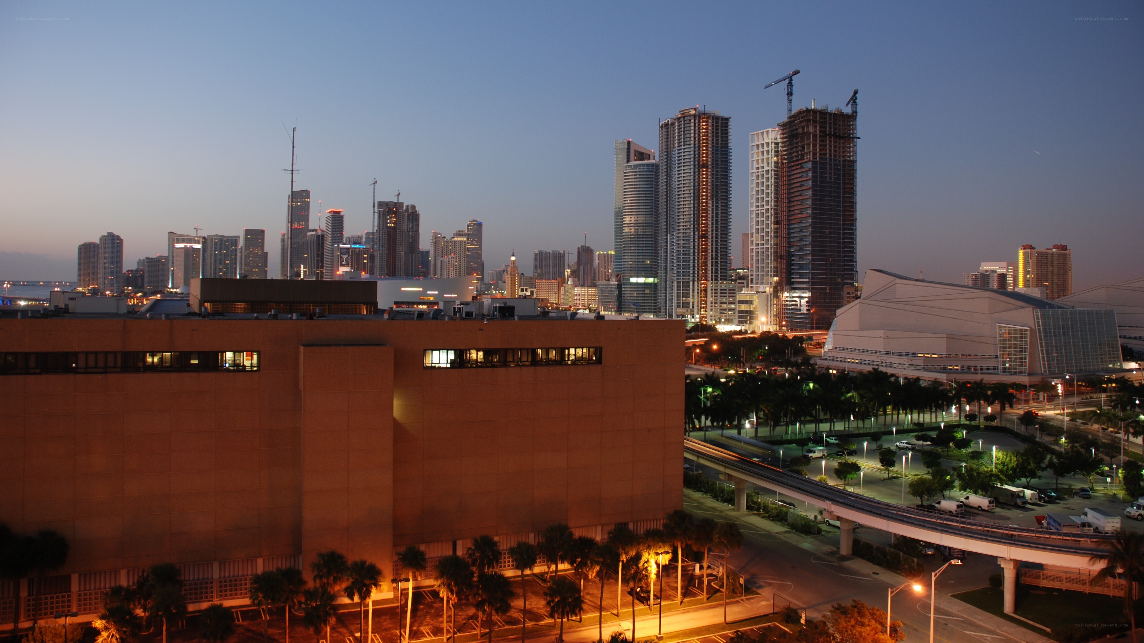 Miami skyline at dusk