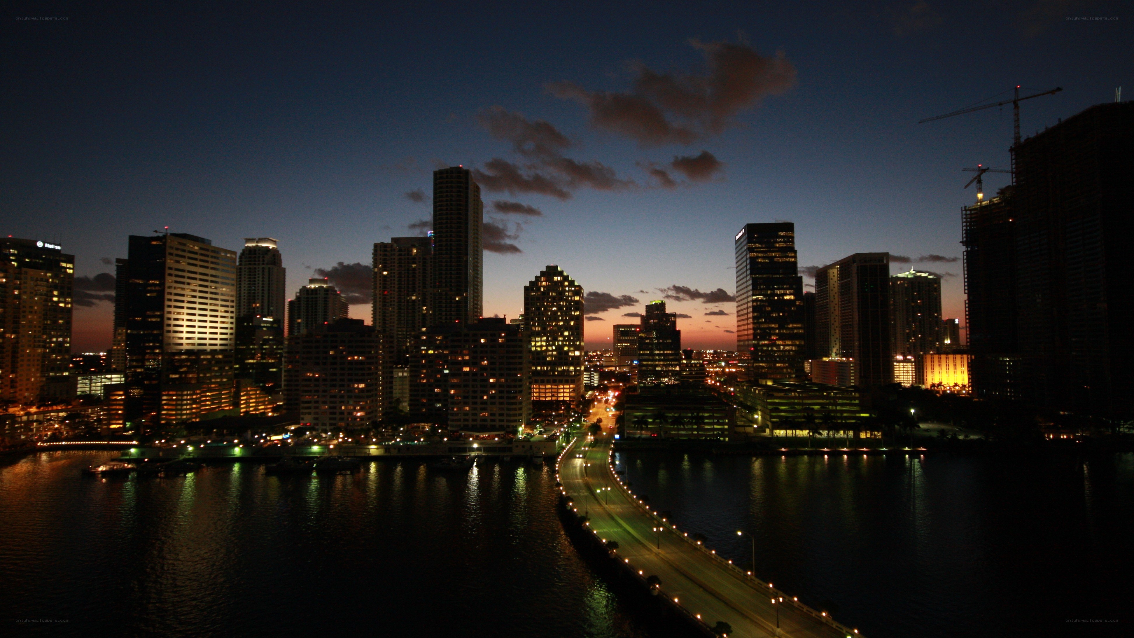 Miami skyline at dusk