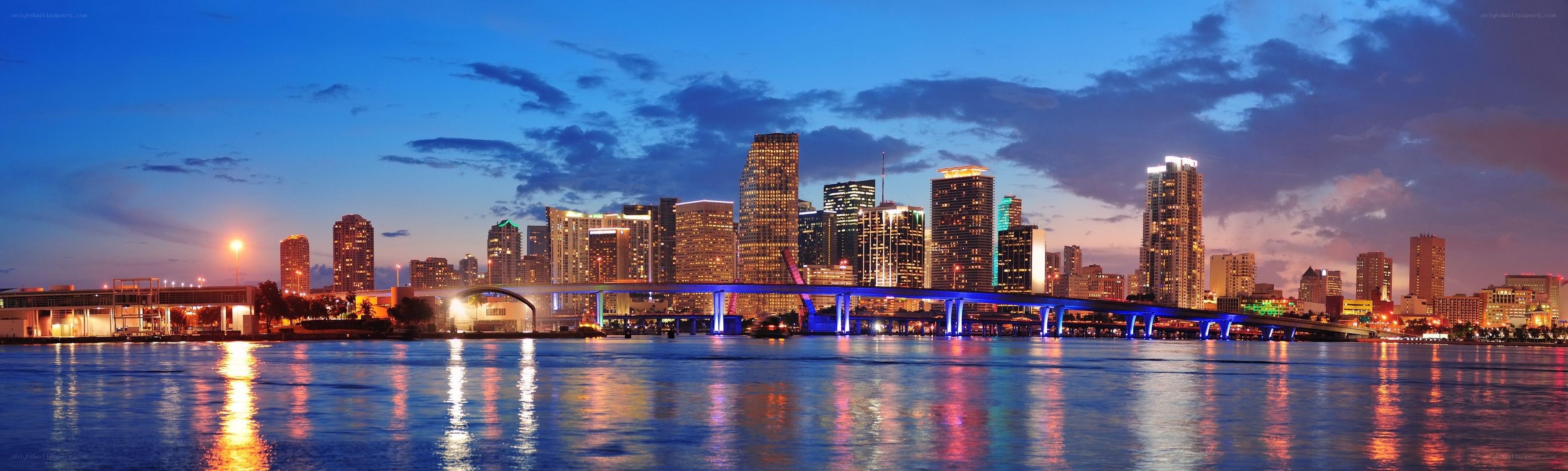 Miami skyline at dusk