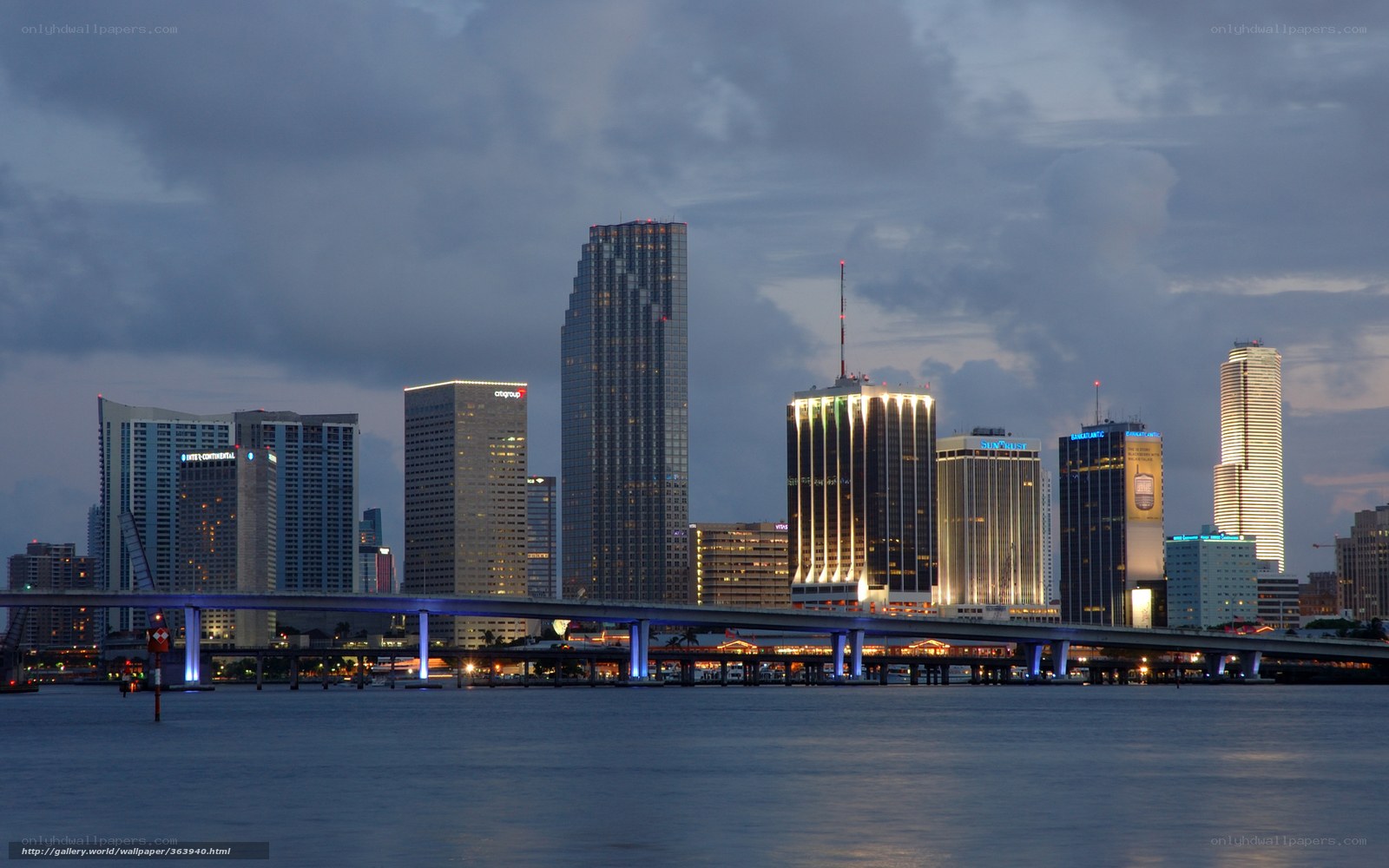 Miami skyline at dusk