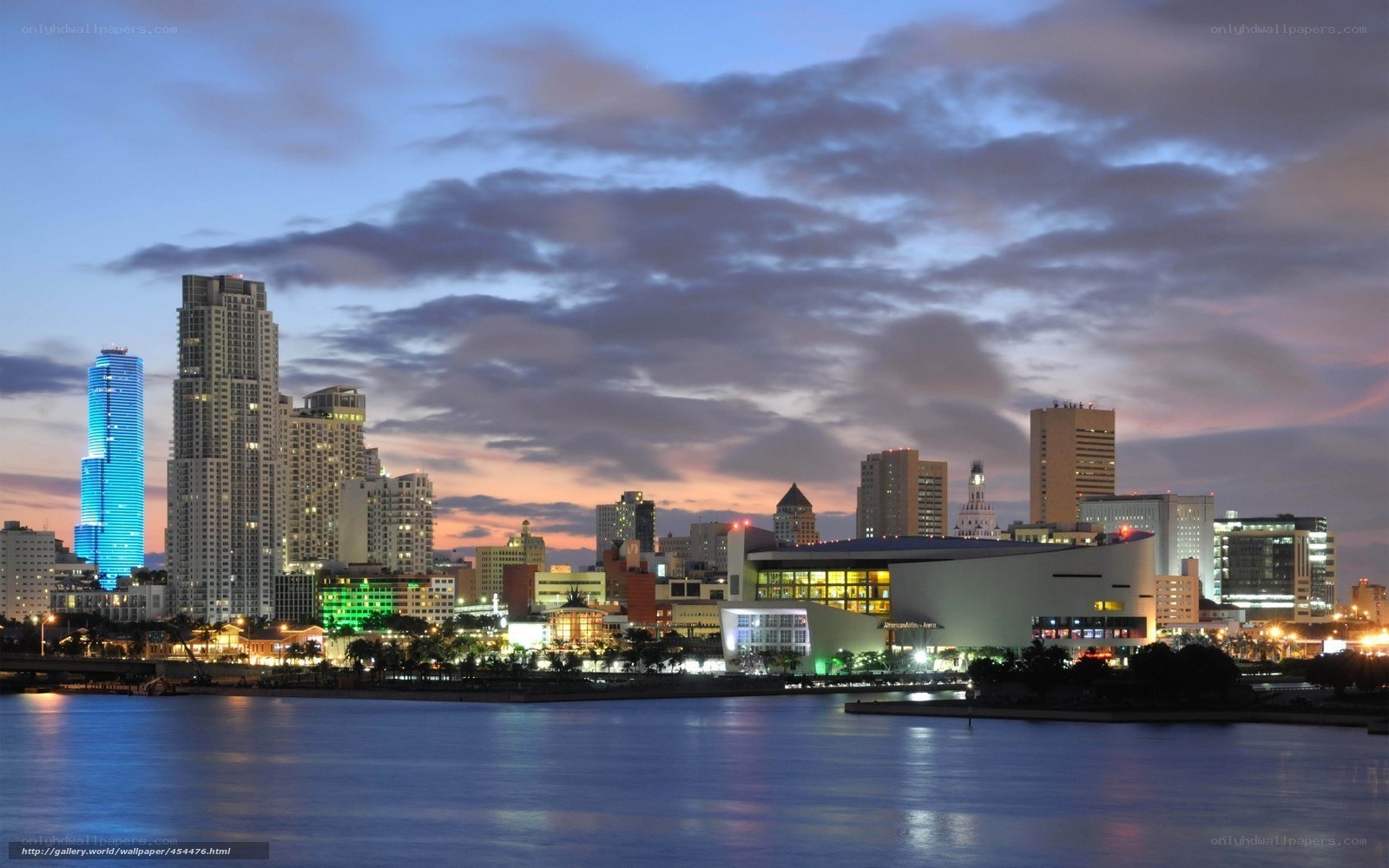 Miami skyline at dusk