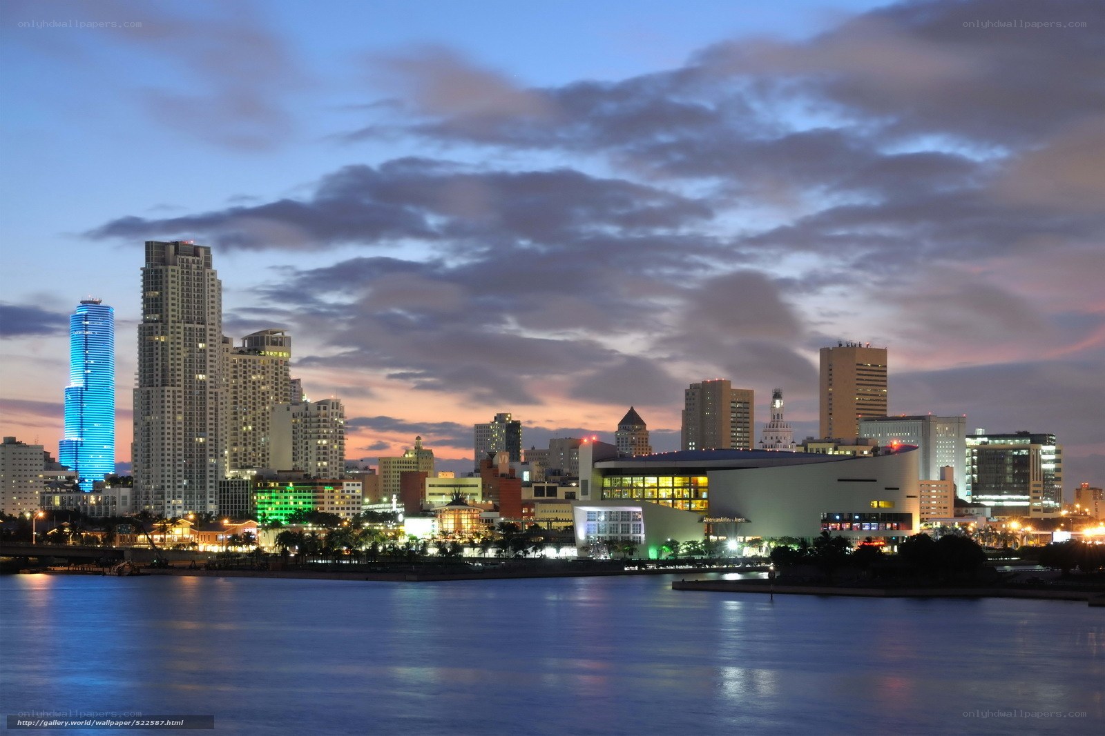 Miami skyline at dusk