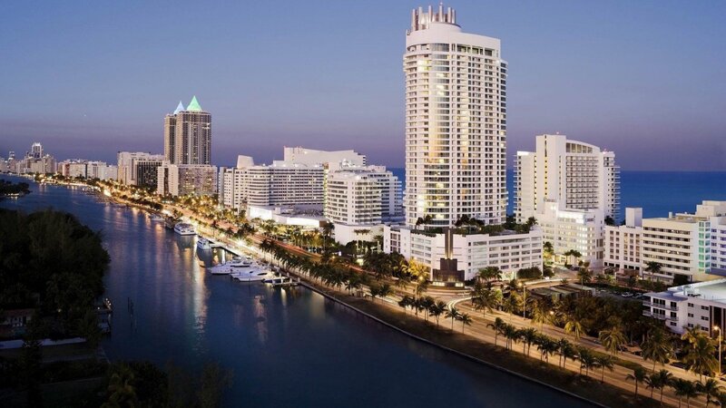 Miami Skyline at Dusk — Blue, Serene