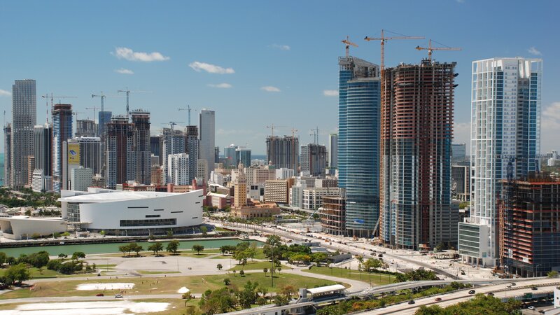Miami Skyline — Blue, Urban