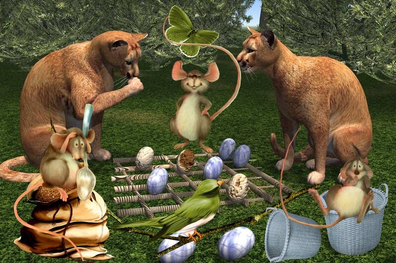 Mice and Cats in Forest