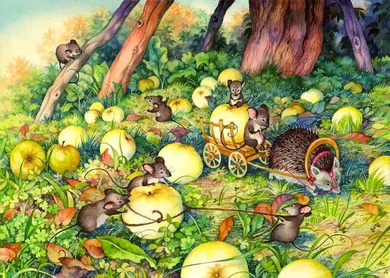 Mice Harvesting Apples