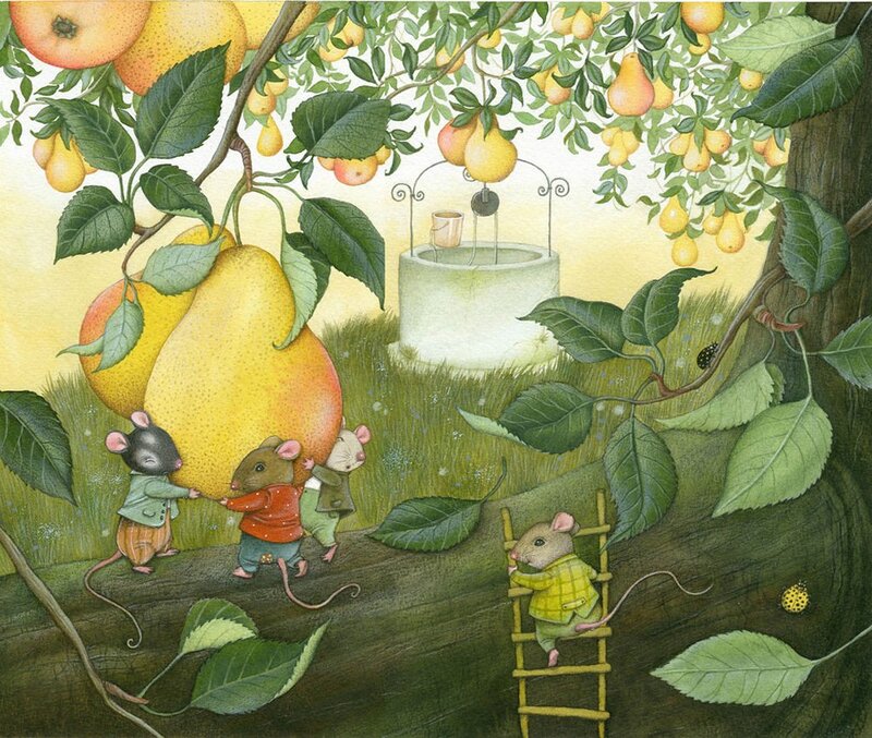 Mice Harvesting Pears
