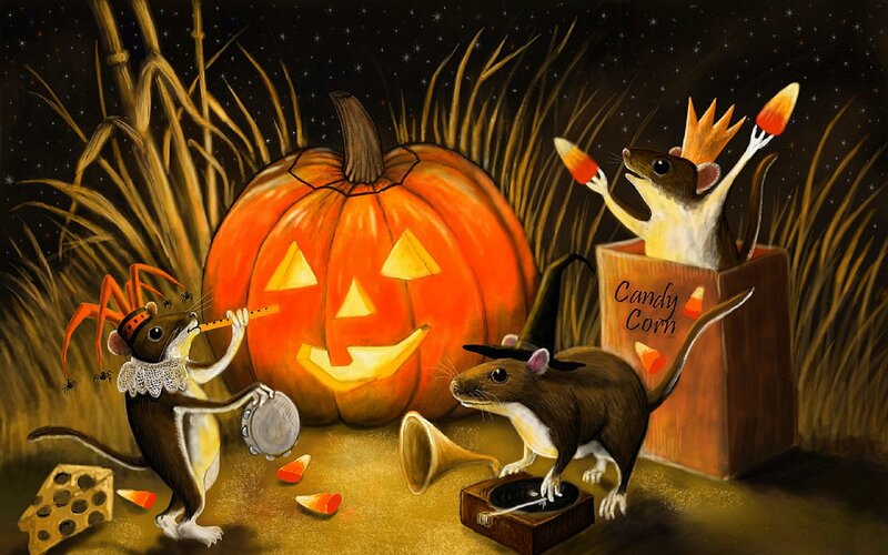 Mice in Halloween Costumes