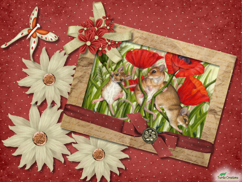Mice in Poppy Field
