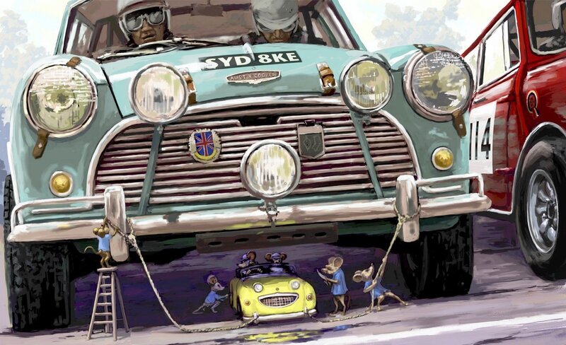 Mice under Car