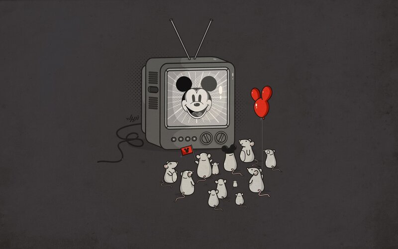 Mice Watching Television