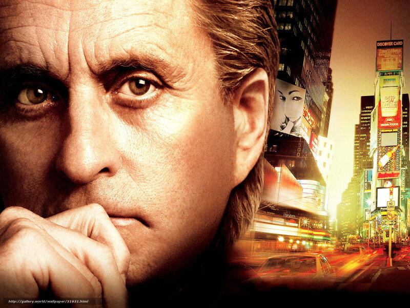 Michael Douglas in a city scene