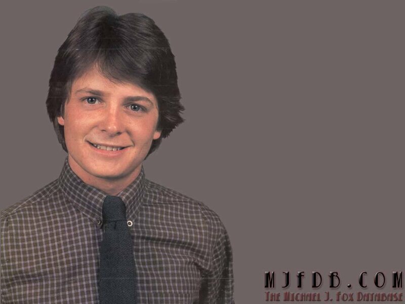 Michael J. Fox in a checkered shirt