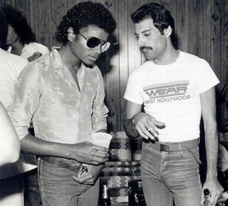 Michael Jackson and Freddie Mercury meeting