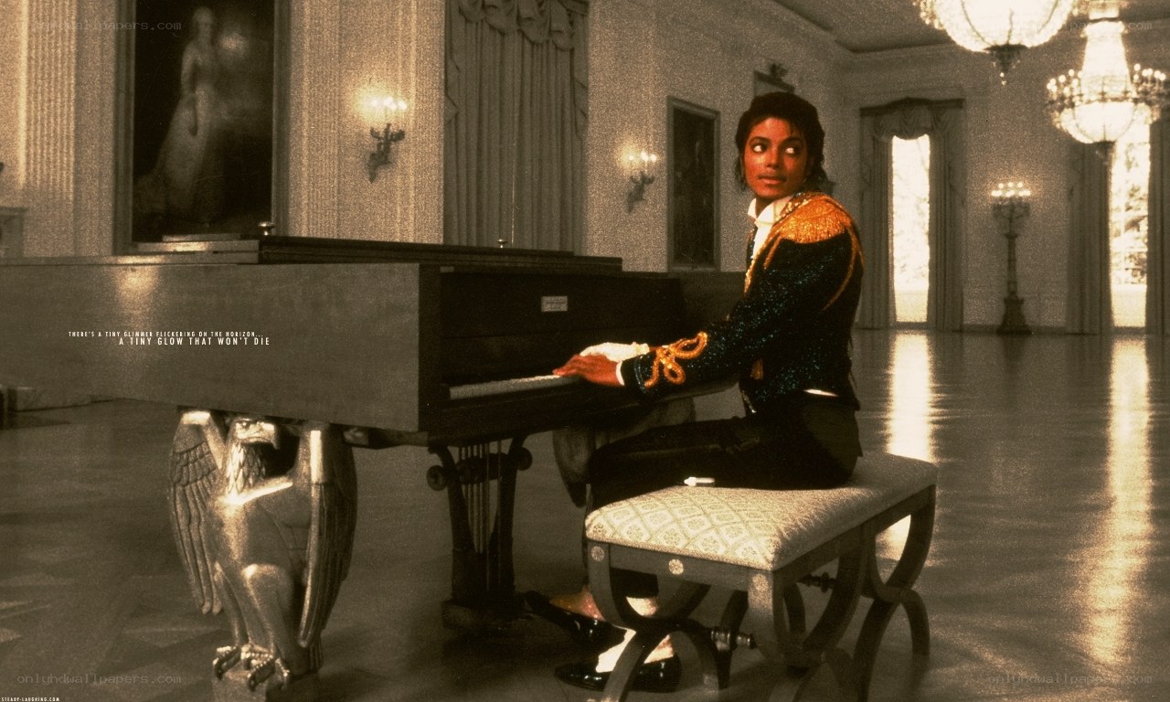 Michael Jackson at the piano