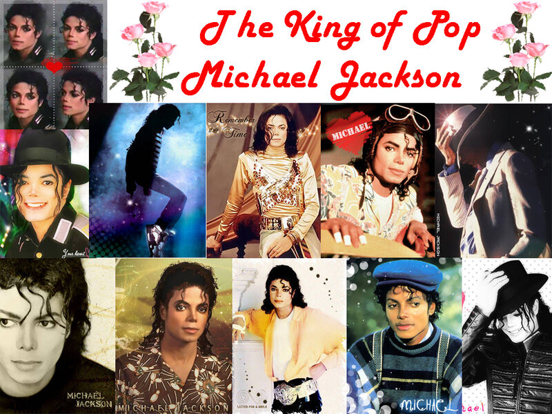 Michael Jackson Collage — Black, Celebratory, Photograph, Roses
