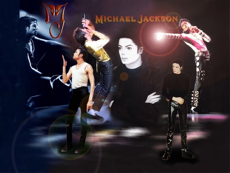 Michael Jackson Collage — Black, Dramatic