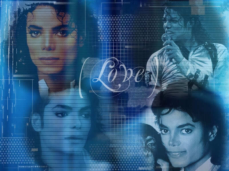 Michael Jackson Collage — Blue, Dreamy