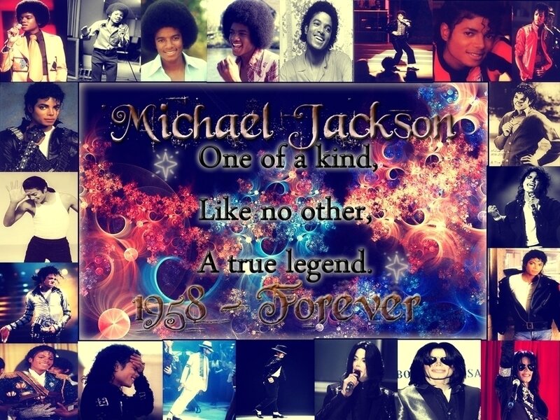Michael Jackson Collage — Blue