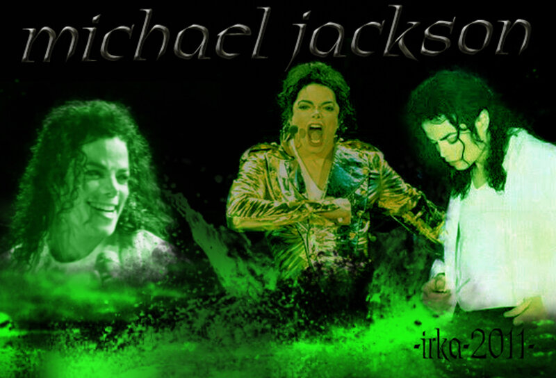 Michael Jackson Collage — Green