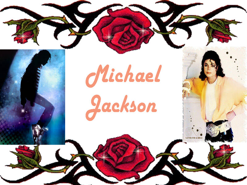 Michael Jackson Collage — Red, Dramatic, Illustration