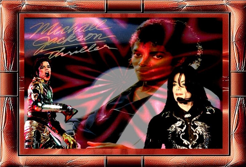 Michael Jackson Collage — Red, Dramatic