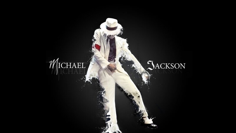 Michael Jackson Dancing — Black, Dramatic, Digital Art, White Suit, Hat