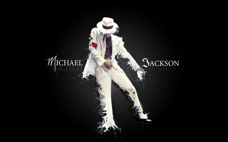 Michael Jackson Dancing — Black, Dramatic, Digital Art, White Suit