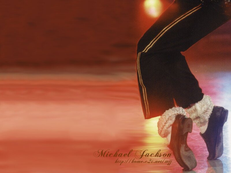Michael Jackson Dancing — Red, Dramatic, Photograph