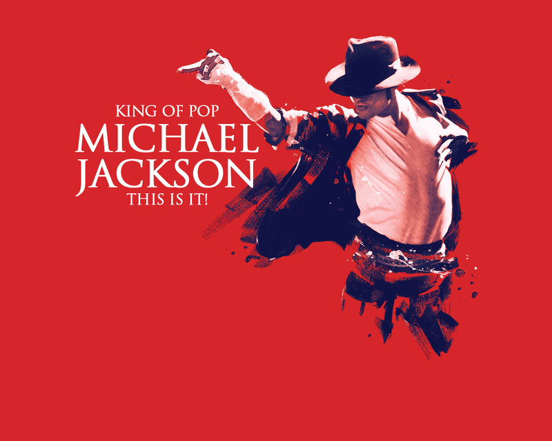 Michael Jackson Dancing — Red, Dynamic, Illustration, Hat, White Shirt