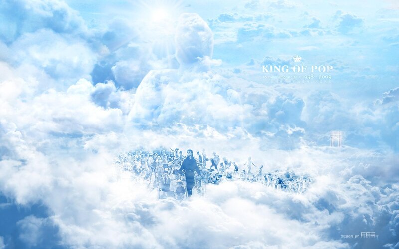 Michael Jackson in Clouds — Blue
