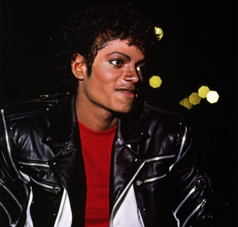 Michael Jackson in Leather Jacket — Black, Dramatic