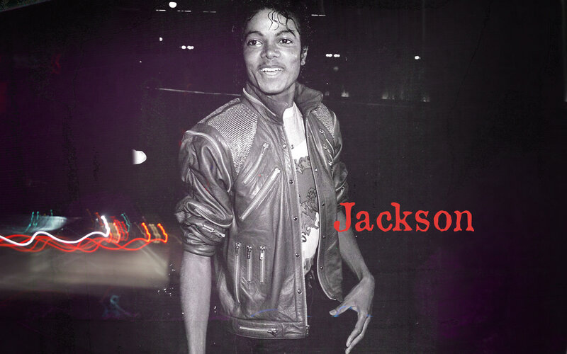 Michael Jackson in leather jacket
