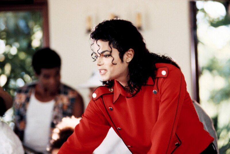Michael Jackson in Red Jacket — Focused