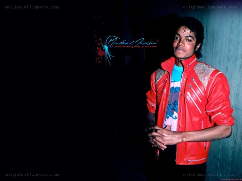 Michael Jackson in red jacket