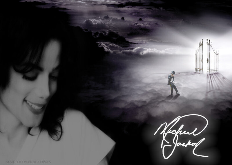 Michael Jackson in the clouds