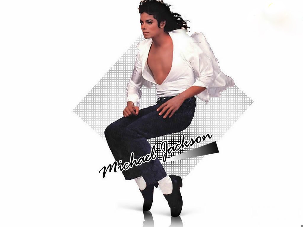 Michael Jackson in white shirt