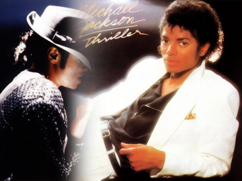 Michael Jackson in White Suit — Black