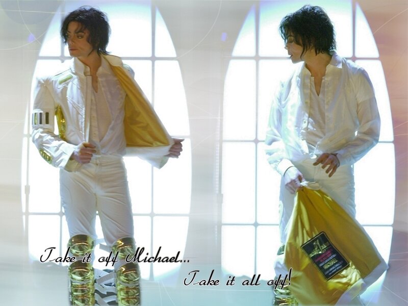 Michael Jackson in White Suit — Dramatic, Photograph